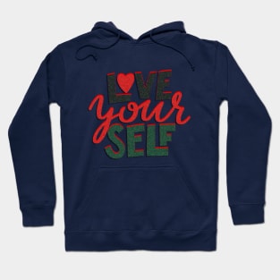 Red Heart Love Yourself: Embracing Self-Love and Compassion Hoodie